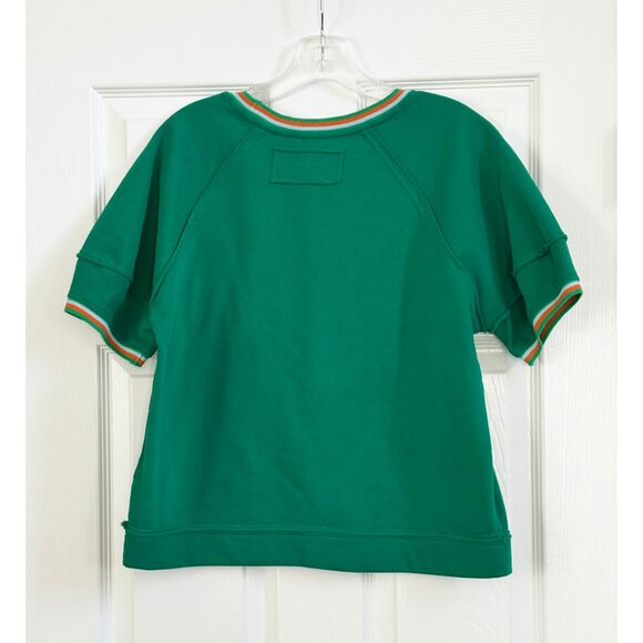 Jodifl Raglan Ringer Top - Green - Size Small - Picture 2 of 7